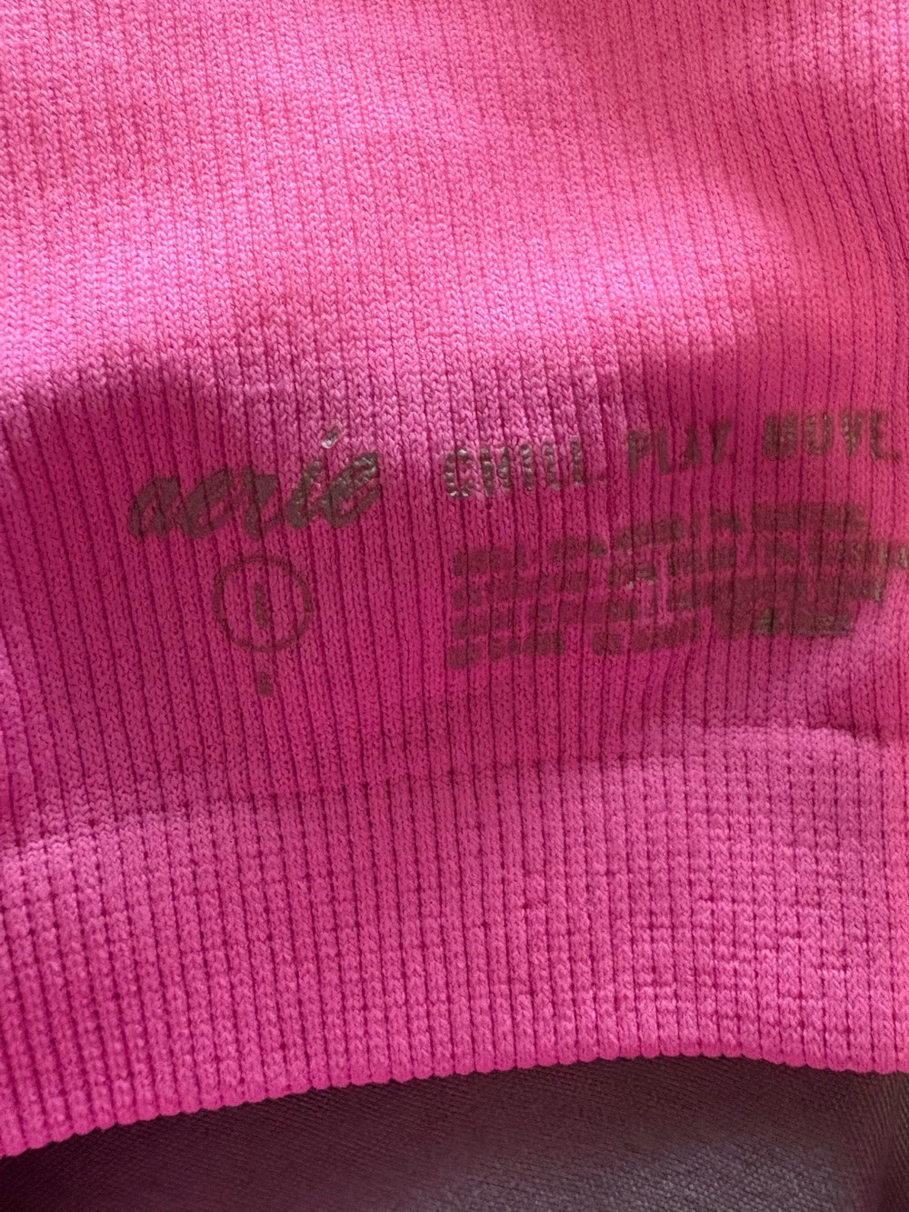 Aerie Pink Ribbed Scoop Neck Bralette - Picture 3 of 3